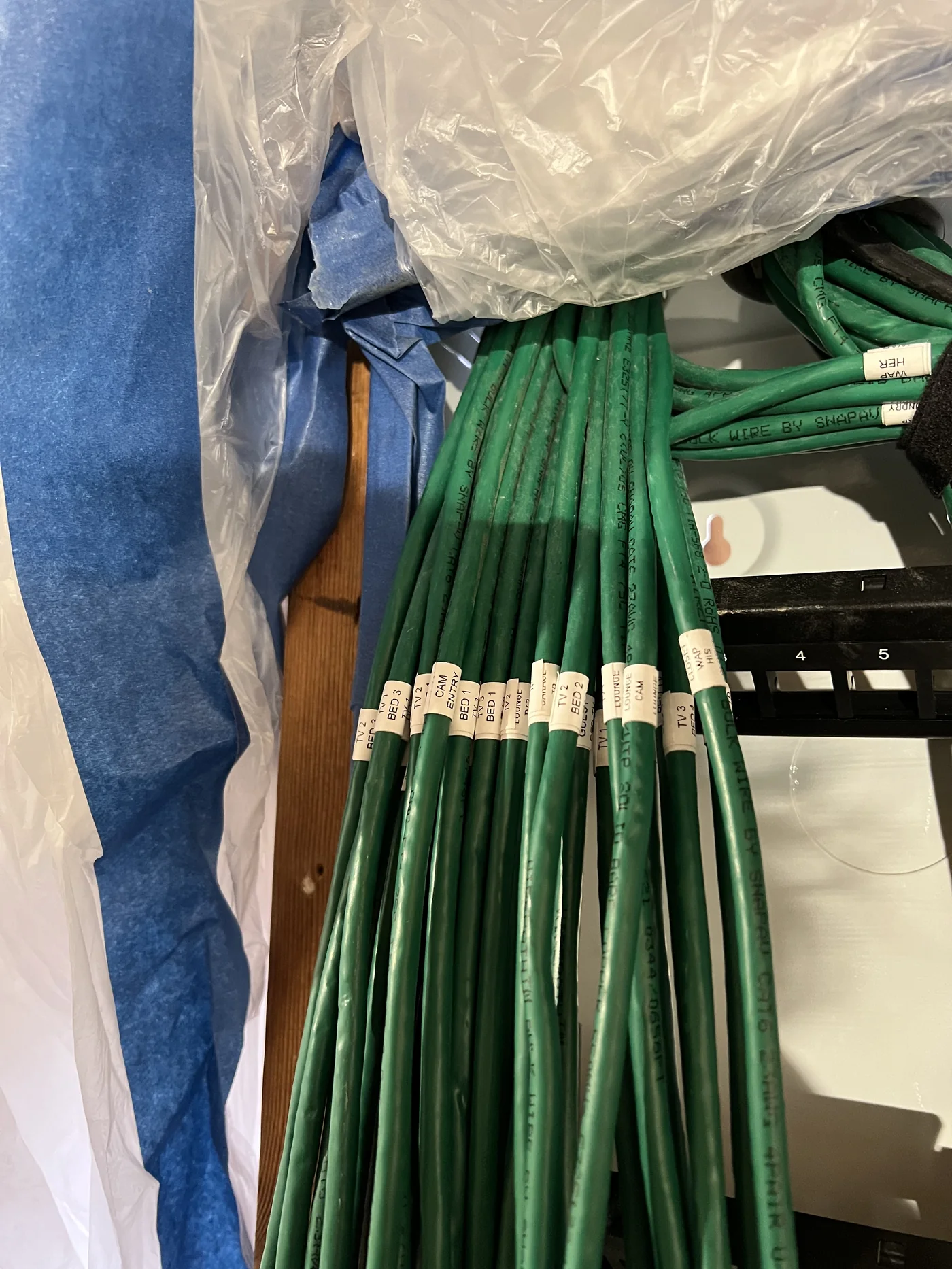 Labeled structured cabling bundle