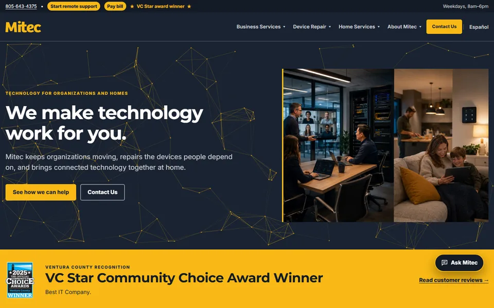Mitec Solutions website preview
